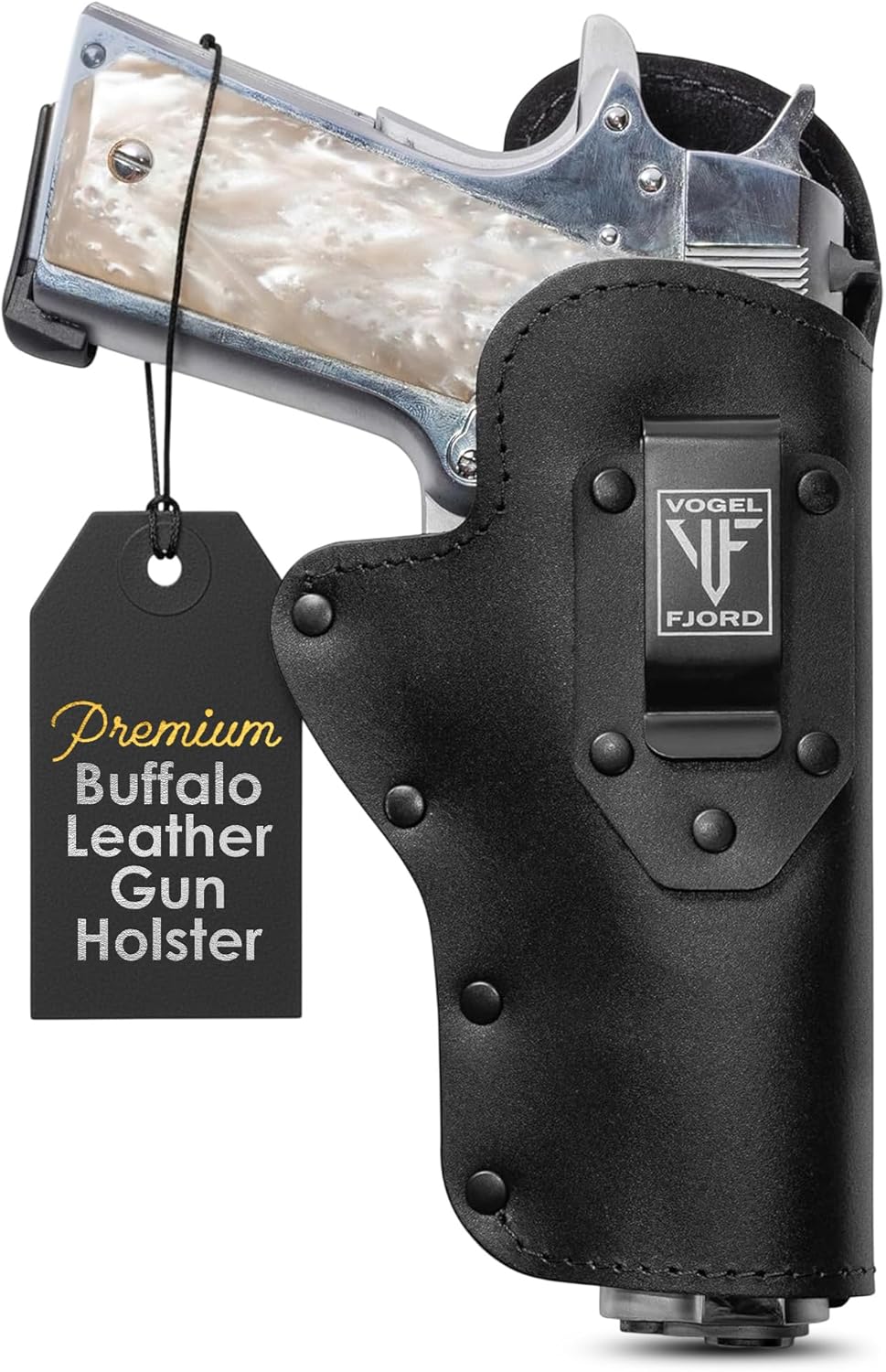 Buffalo Leather Gun Holster IWB Concealed Most 1911 Style Handguns - Kimber - Colt - S & W - Remington