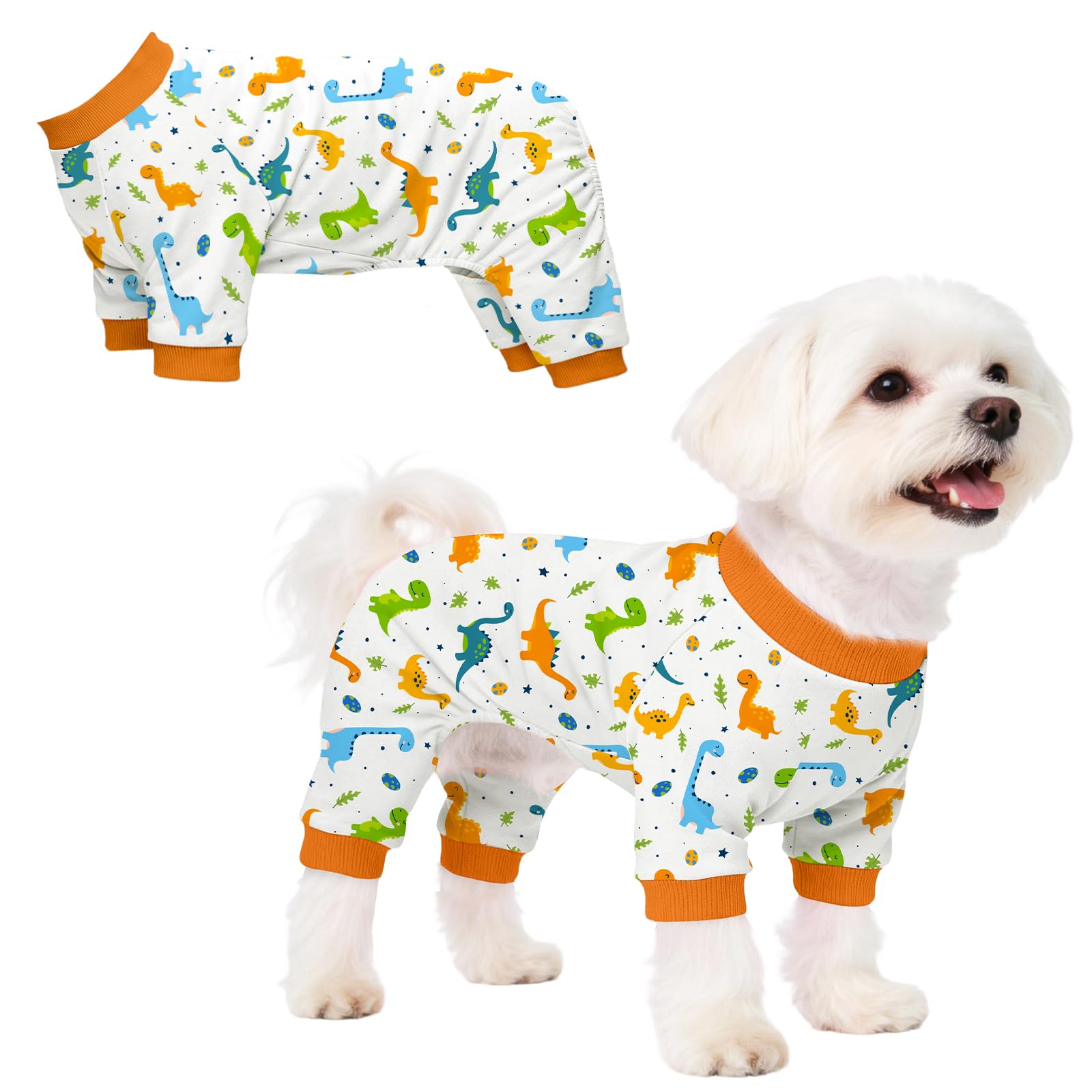 Dog Pajamas for Small Medium Dogs Recovery Suit Dog Pjs Dog Onesie Cute Soft Breathable Puppy Pajamas Pet Spring Summer Stretchy Pjs for Boy Girl - Pink Bows — view 16
