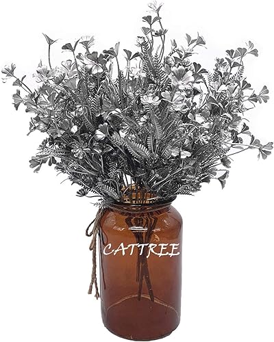 Vista 230 de CATTREE Helechos dorados - Plantas artificiales grandes y altas de 30 pulgadas, paquete de 2 decoraciones de Navidad, hojas de Boston doradas Hojas