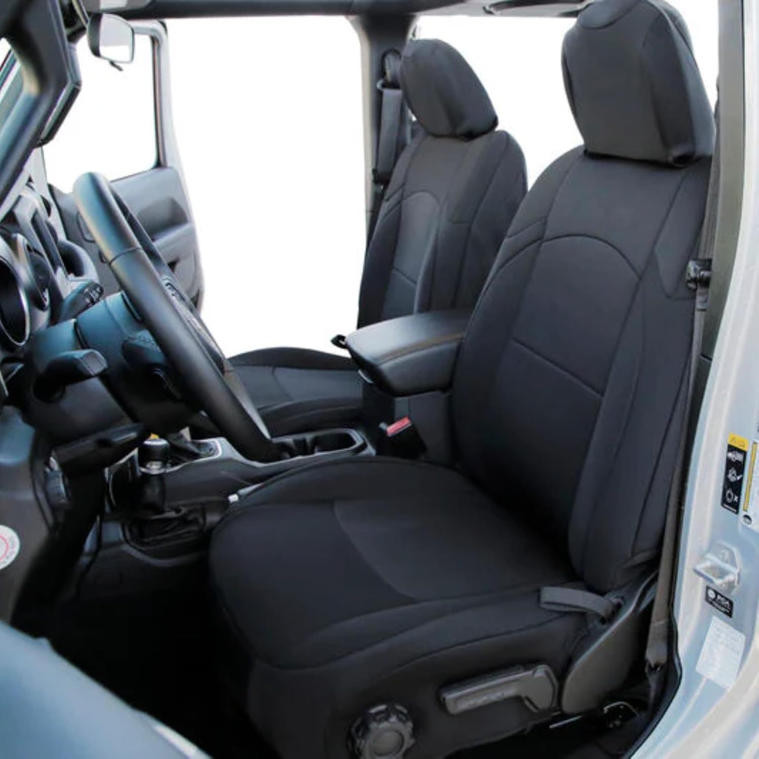 Holda Custom Fit Neoprene Front and Rear Seat Covers Compatible with Jeep Gladiator 2020-2026 - Black, Water-Resistant, Snug Fit, Comfortable, Durable