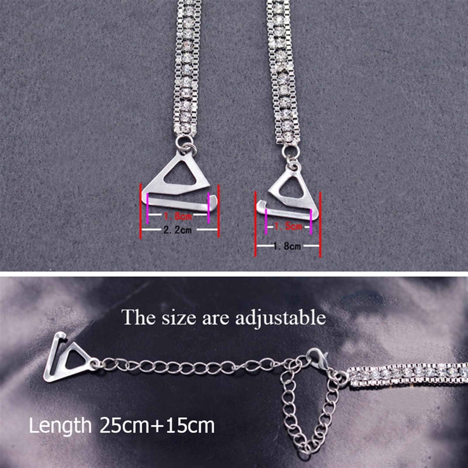 Tirantes de moda for el hombro, cristal artificial, for ropa interior, metal, antideslizantes, sexys, invisibles y geniales