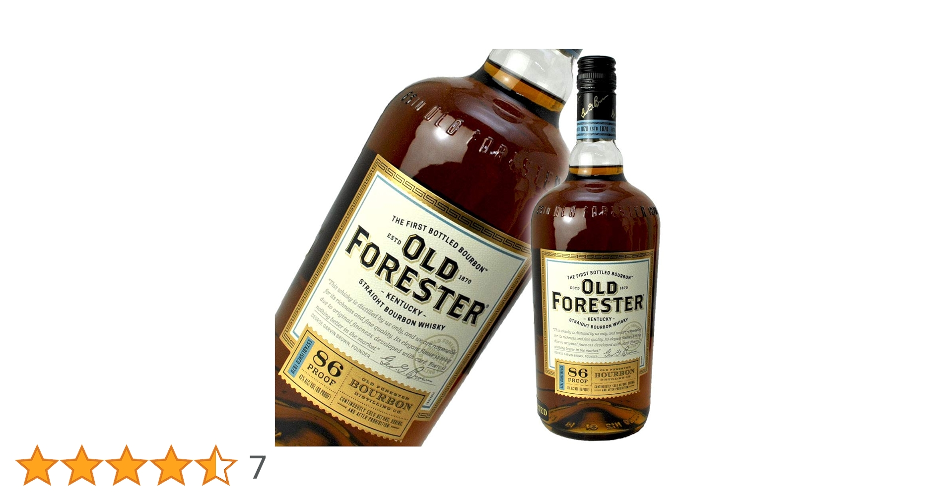 Amazon.co.jp: オールドフォレスター 86プルーフ 43度 750ml