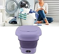 Vista 8 de TOPINCN Foldable Washing Machine, 9L Mini Portable Washing Machine for Clothes Socks Underwear, Small Washer Underwear Bucket Washer Laundry Machine