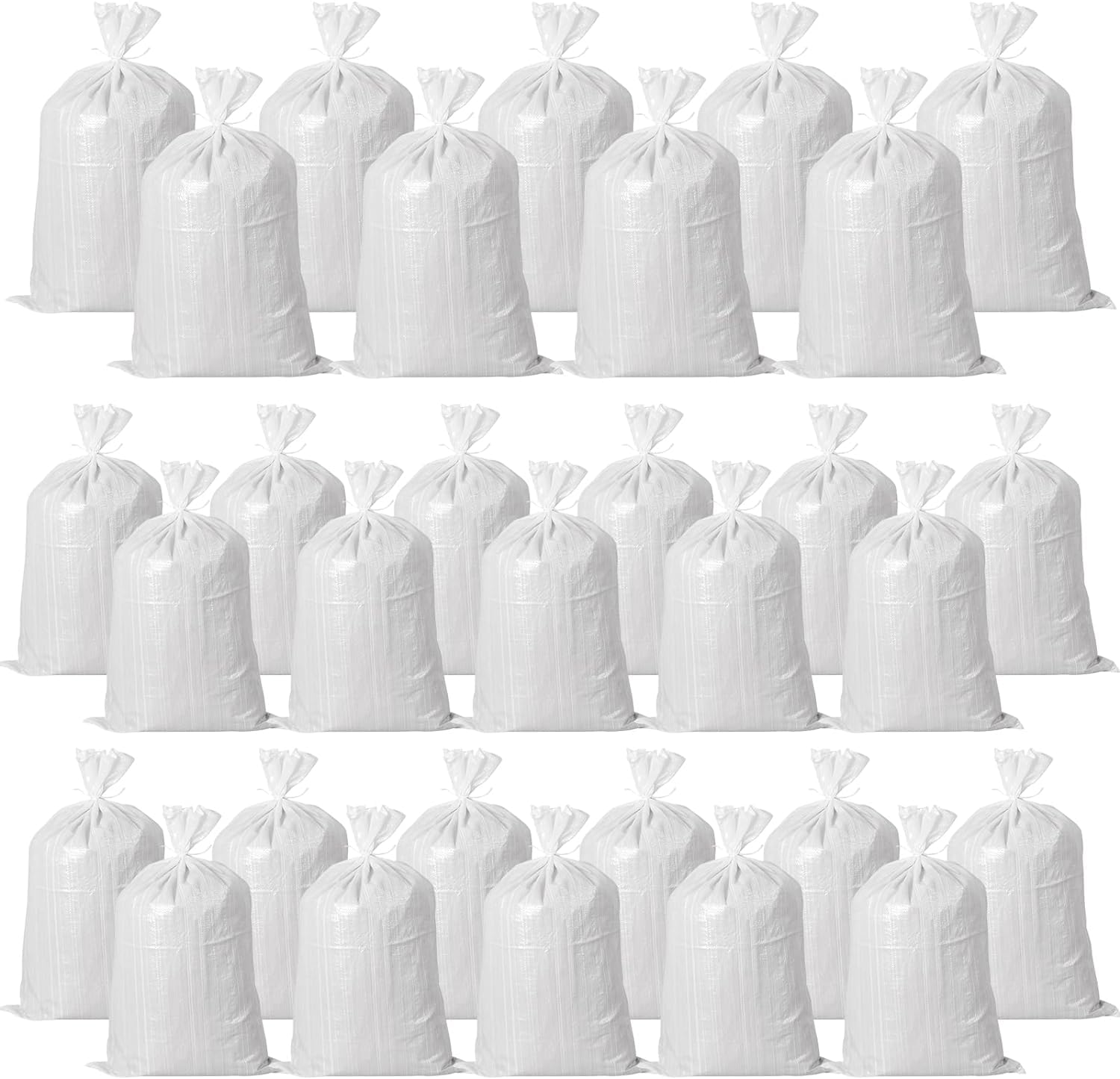 Sand Bags 40×62cm Heavy Duty Woven Gravel Bags Waste Bags for Garden Rubbish Flood Protection and Storage (30) — image 1