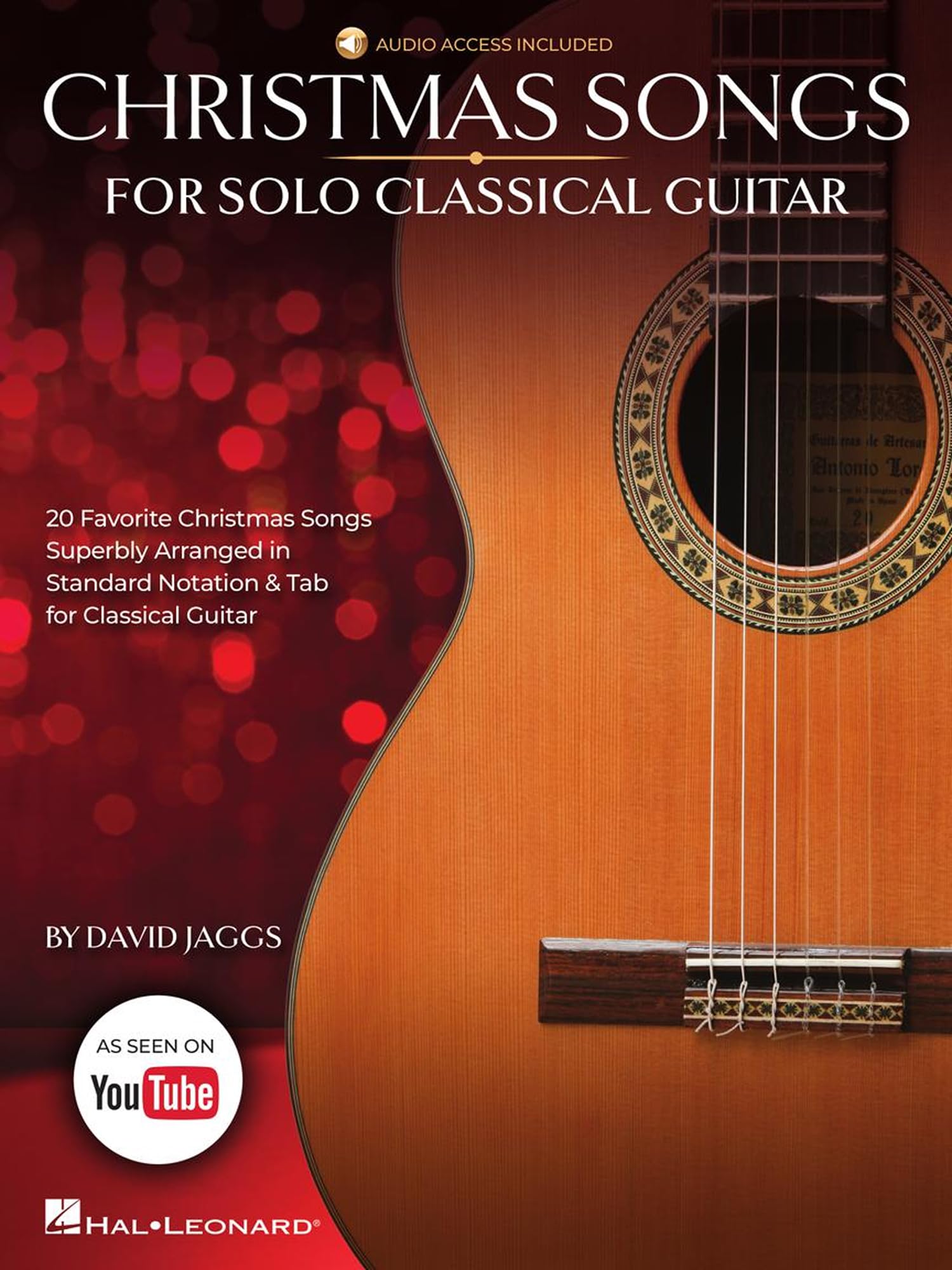 Christmas Songs For Solo Classical Guitar Songbook | Intermediate Guitar Sheet Music with TAB and Online Audio | Festive Fingerstyle Arrangements for Practice Performance and Holiday Playing
