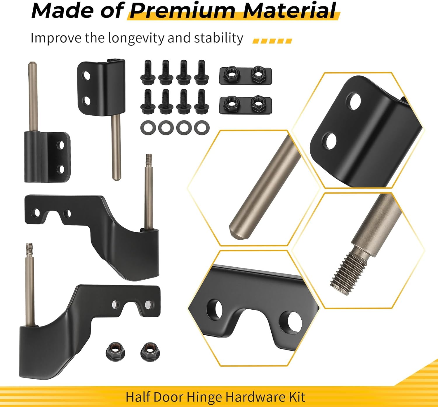 M MATI Half Door Hinge Hardware Kit for Polaris Ranger 1000 XP North-star 2018-2025 2207709