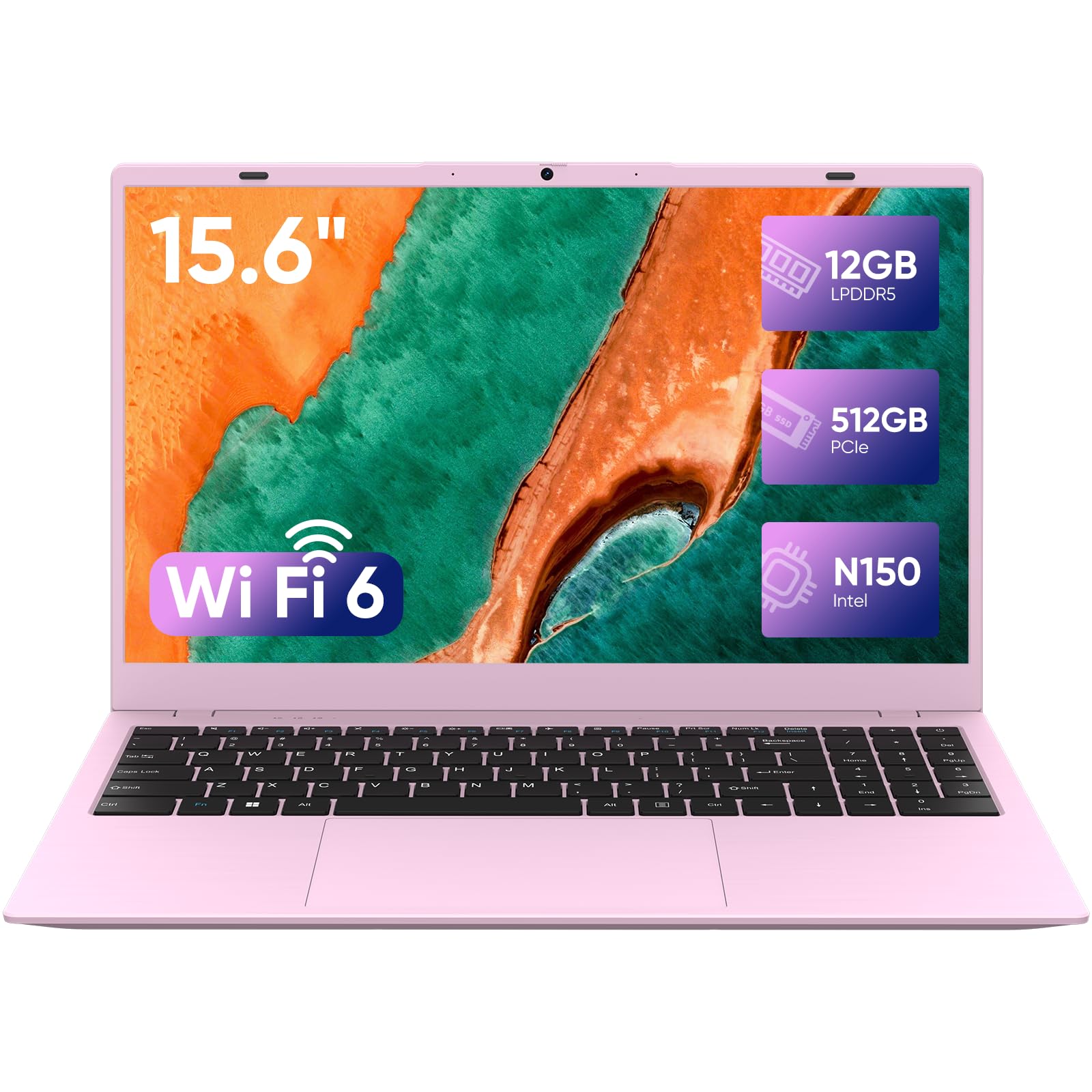 Amazon.com: INHONLAP Pink Laptop, N150 Processor, Up to 3.6 GHz