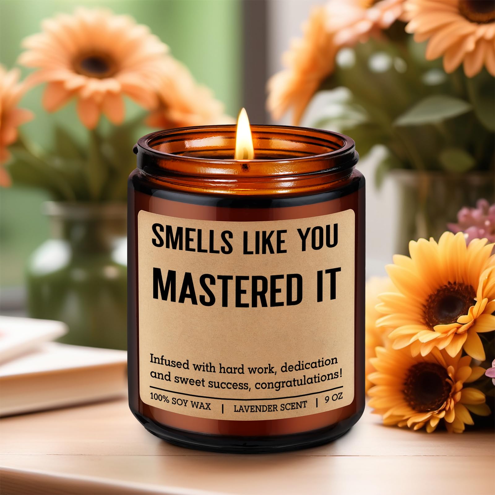 Fairy's Gift Grad Candle, Masters Degree Graduation Gifts for Her Him, 2026 Graduation Gifts for Masters Degree Women Men, Congratulations Presents for MBA Graduates, Congrats Presents for Masterate