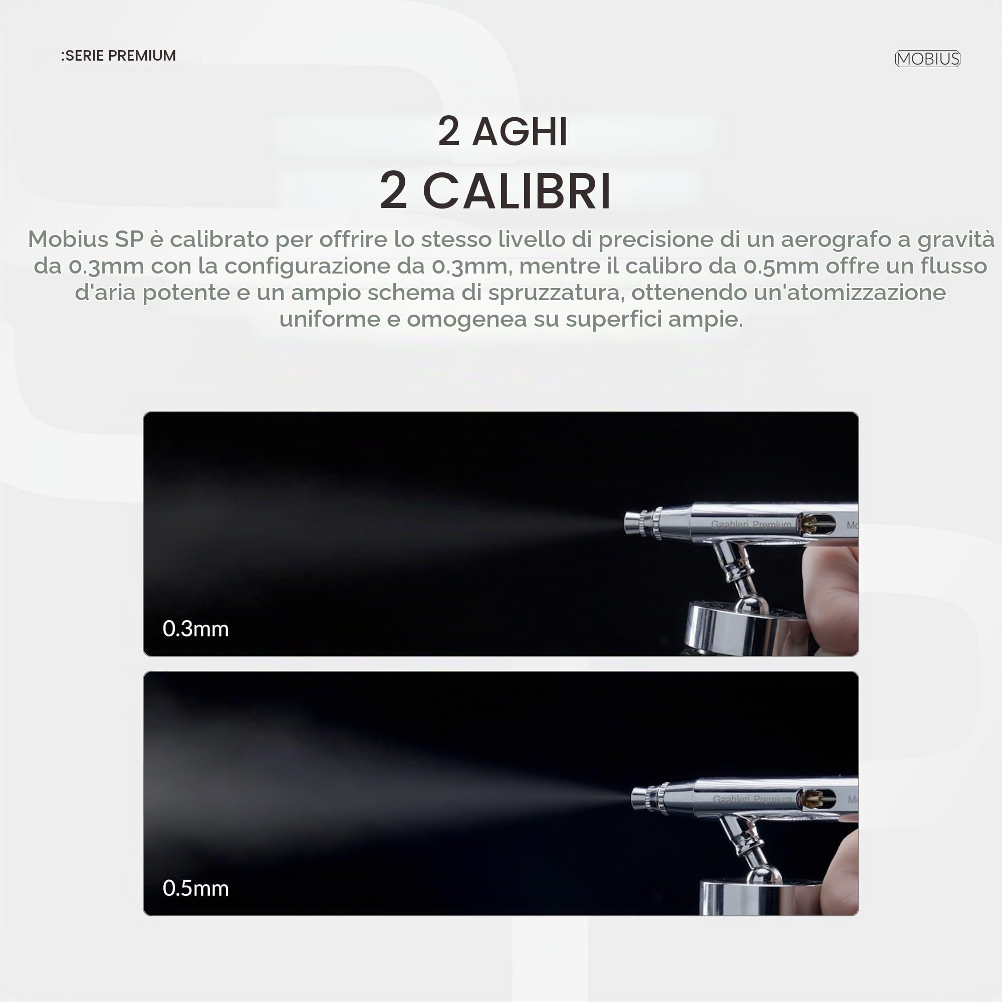 Gaahleri Airbrsuh Premium Series Mobius - Aerografo a sifone