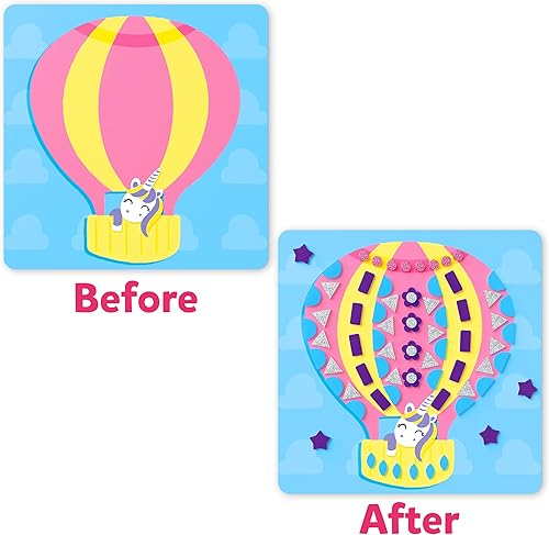 Miniatura 5 de Skillmatics Actividad artística diversión con unicornios y princesas de espuma, calcomanías de fieltro sin ensuciar, arte para niños, kits de