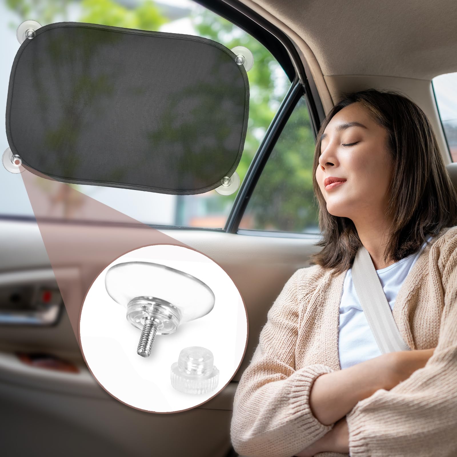 Ganci a Ventosa con Vite per Vetro, Confezione da 5 Ventose da 43 mm con Dado Zigrinato M4, Supporto a Ventosa Trasparente con Pulsante Tondo Filettato, Ventosa Versatile per Finestre, Auto