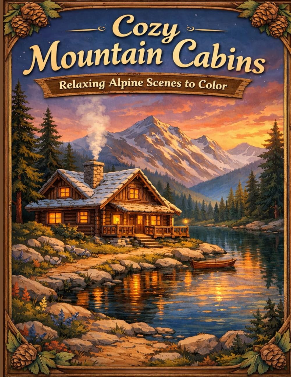 Cozy Mountain Cabins: Relaxing Alpine Scenes to Color