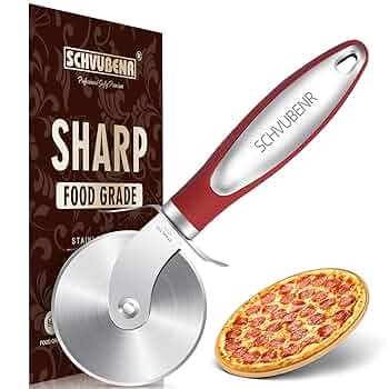 Buy Black Olive Cycle Pizza Cutter - Multi-Purpose Stainless Steel Non-Stick Dual Cutting Wheels Pizza Slicer With A Stand For Pizza Lovers, Holiday