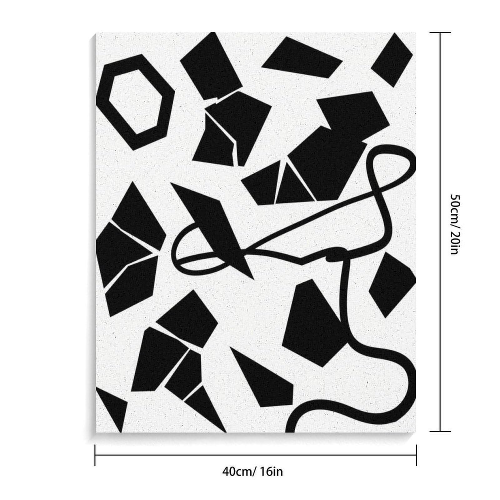 KOAYUBFC Geometrie Malen nach Zahlen Kit für Erwachsene Anfänger Erwachsene Malen nach Zahlen Kits auf Leinwand DIY Acryl Ölfarben Malerei mit Pinseln für Geschenk Home Wall Decor