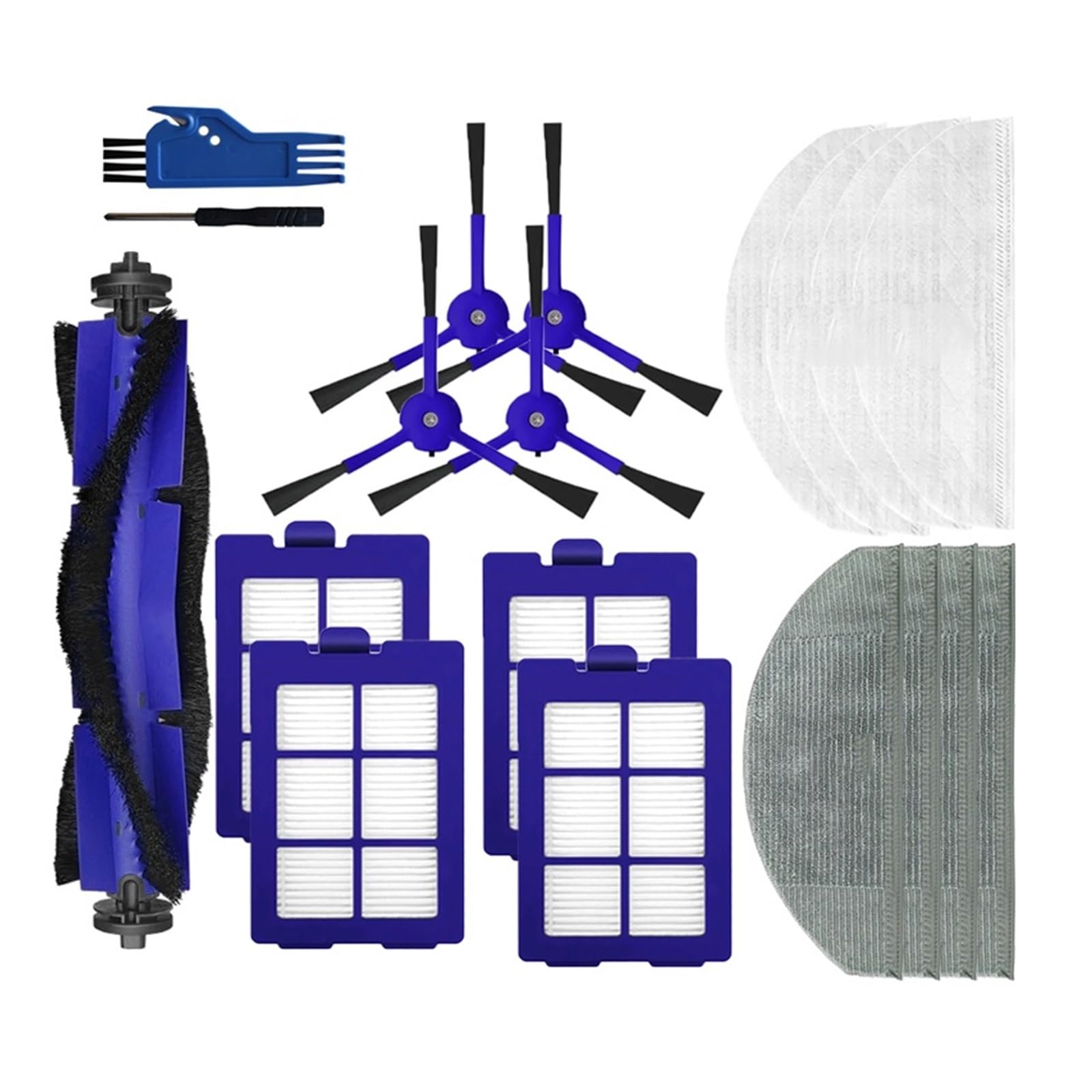 Accessories Compatible With Eufy RoboVac X8 Hybrid RoboVac X8 Robot Vacuum Cleaner Main/Side Brush Mop Cloth Hepa FIlter Pats Replacement