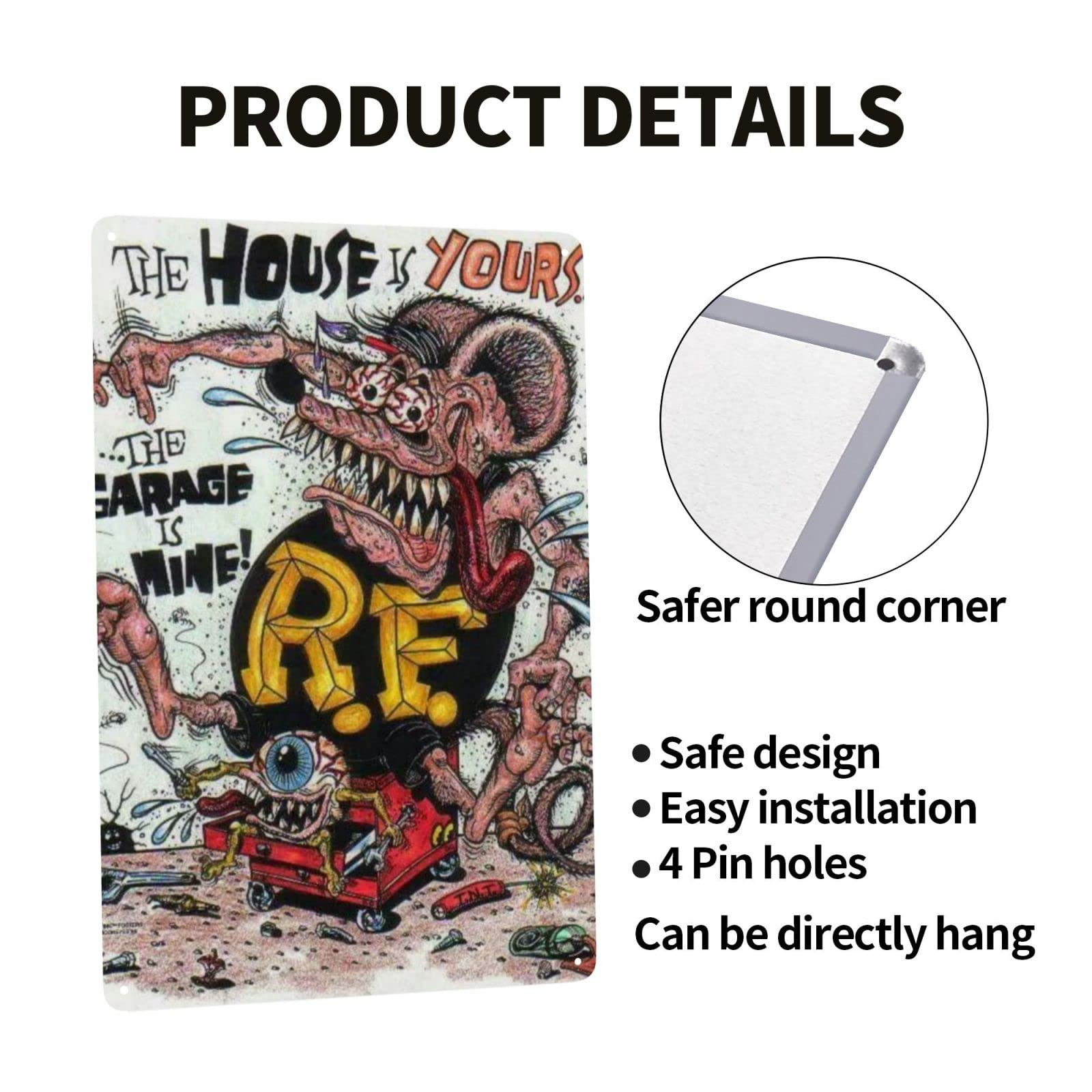 Panneau Métal Vintage Dingleiever – Décoration Murale Pour Garage, Café, Bar – 20x30cm