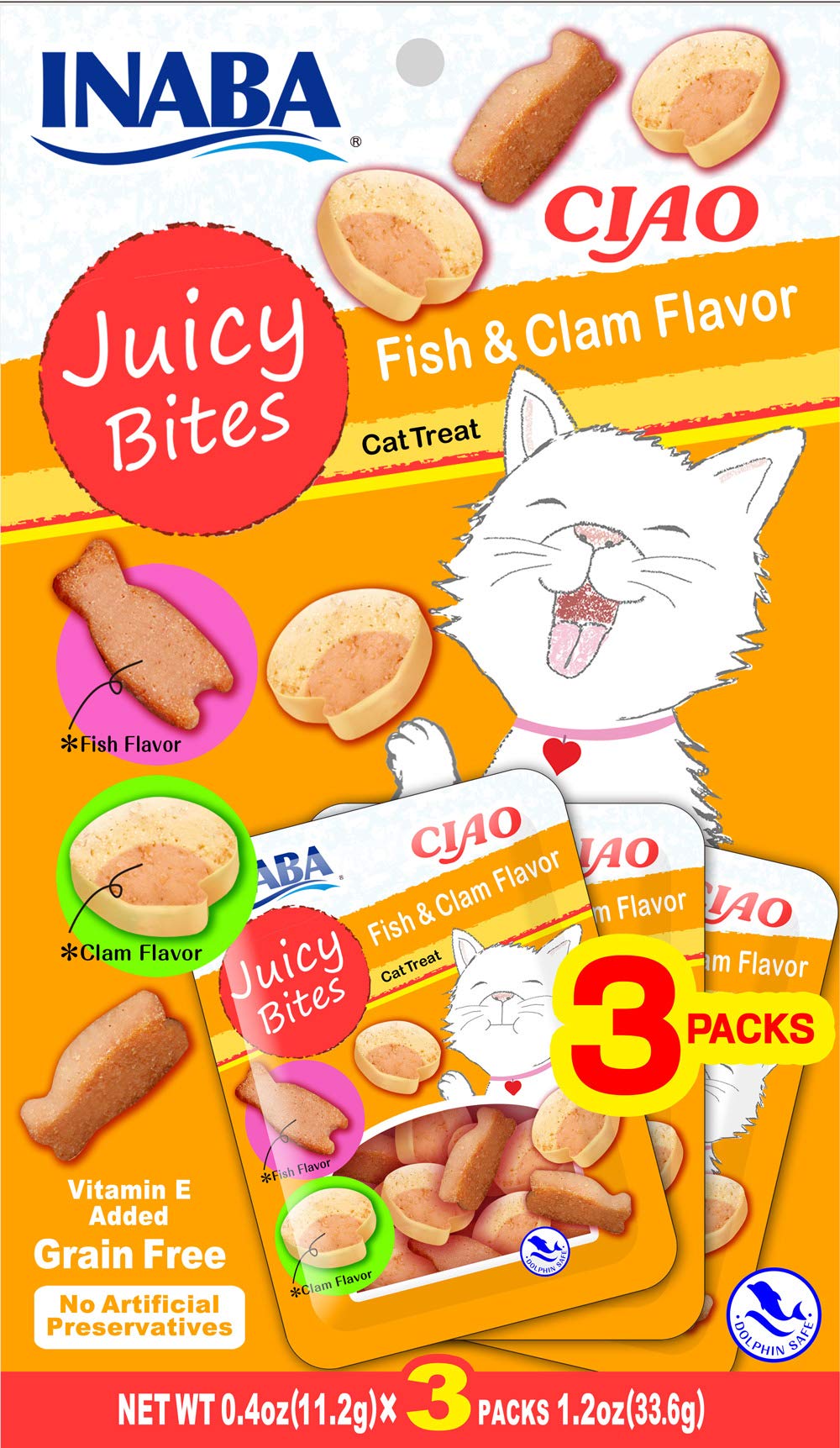 Inaba Juicy Bites Scallop & Crab Flavor 33,9g /3 Pouches Per Pack (B07D7SRSHW) Amazon Price History, Amazon Price Tracker