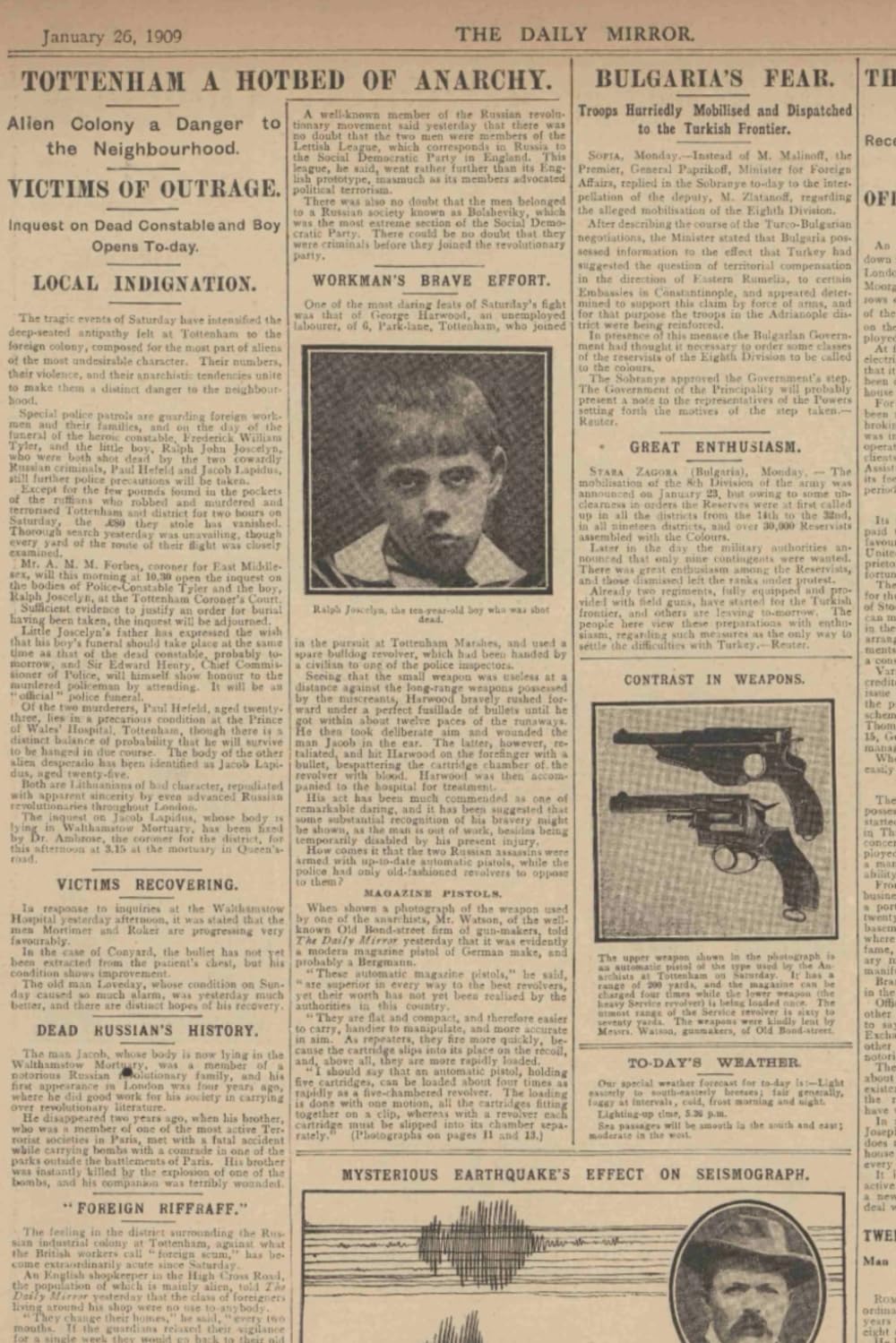 Anarchist Crimes that shook London - The Tottenham Outrage and other stories