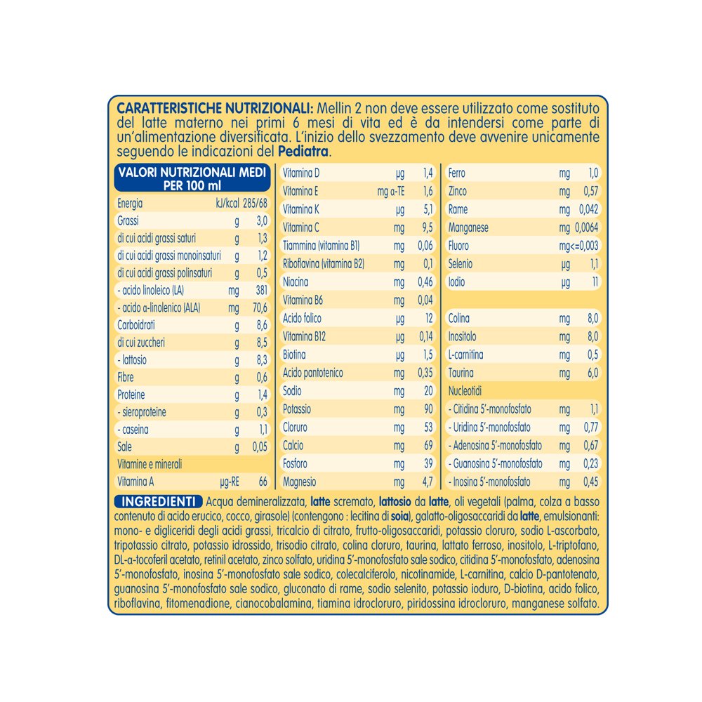 Mellin Latte Liquido di Proseguimento - 2000 ml