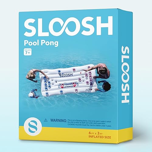Miniatura 7 de SLOOSH Juego de juguetes de piscina, juego de lanzamiento de pong, juguetes de agua para adultos y niños, juegos familiares, flotadores inflables,