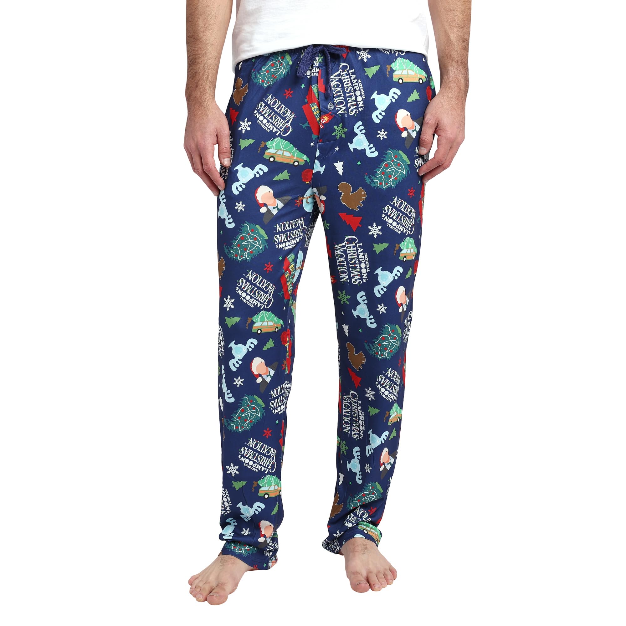 bioworld Christmas Vacation Logo All Over Print Mens Pajama Sleep Pants Loungewear-picture-16