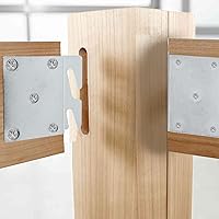 Vista 4 de Mcredy 2 piezas de ganchos de madera resistentes para riel de cama, ganchos universales para marcos de cama, piezas de repuesto con tornillos