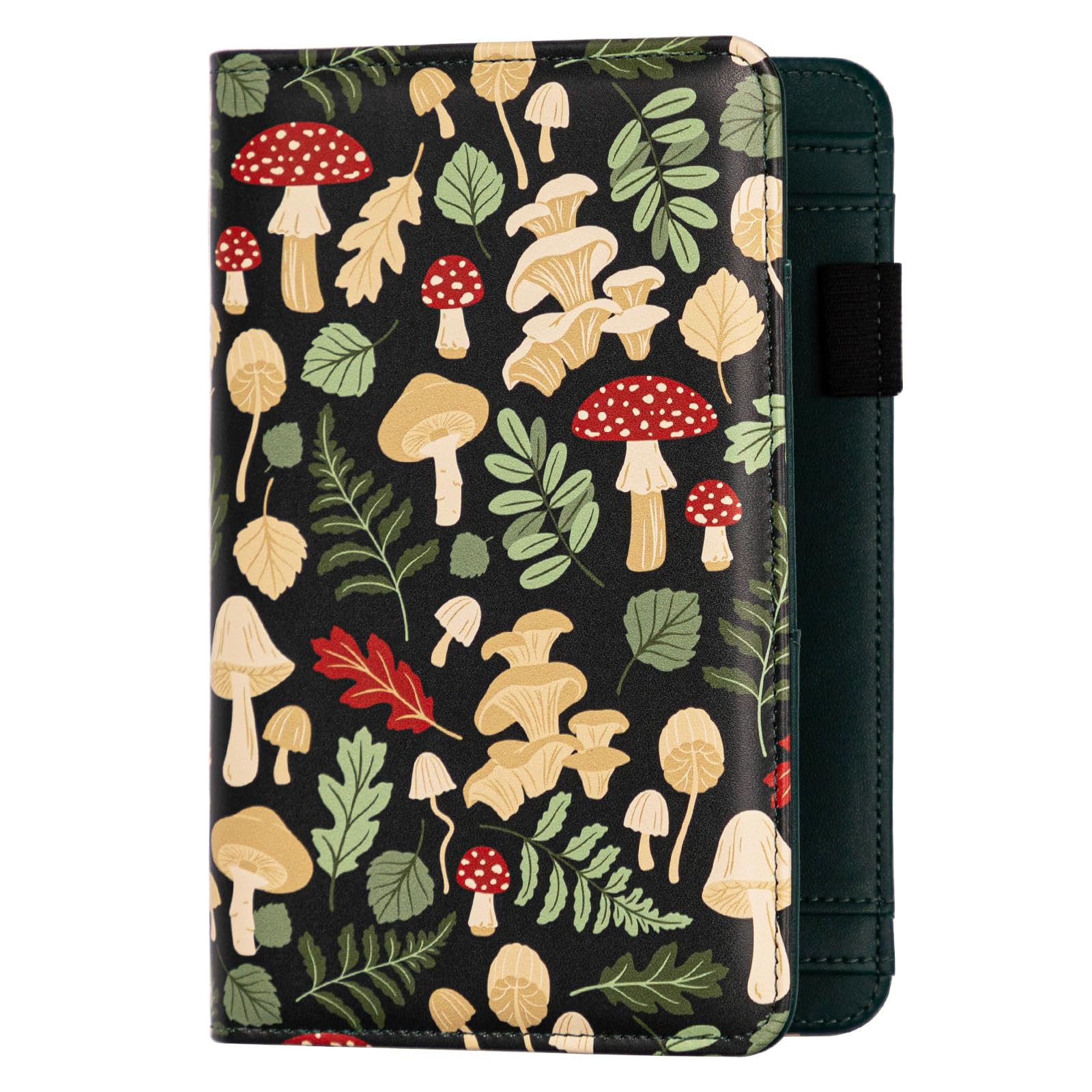 esseroo Server Book, Waitress Book,Cute Server Books for Waitress/Waiter with Zipper Pocket Cute Waitress Book Organizer Checkbook Mushroom Cover 8x5