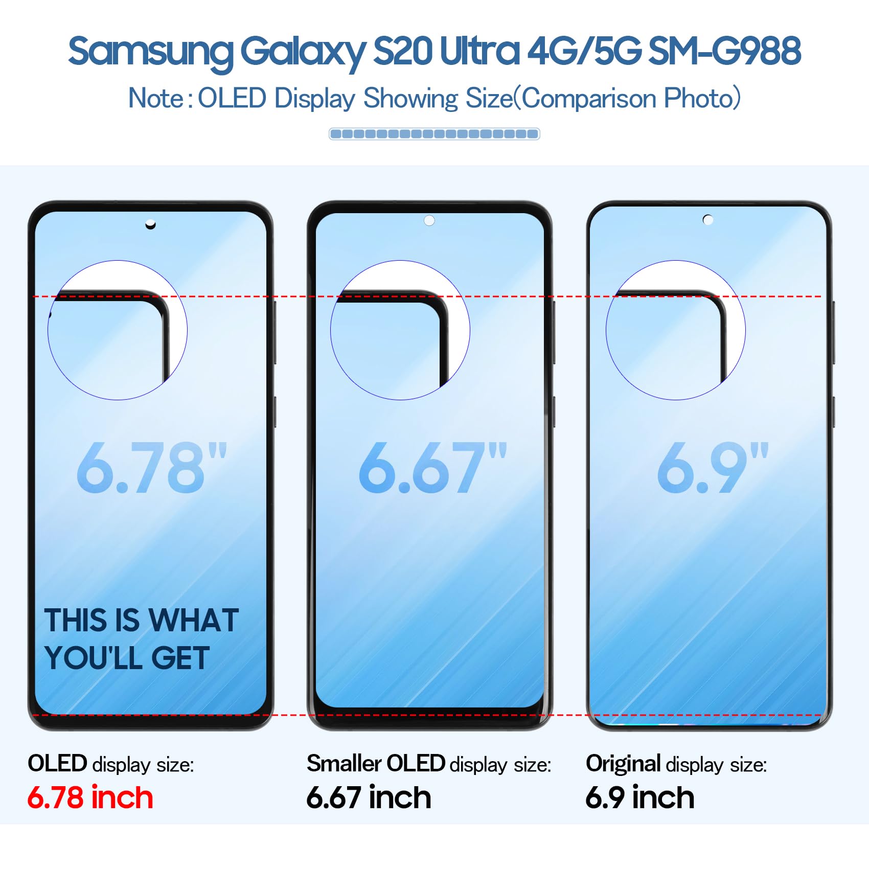 Amazon.com: Olivechard S20 Ultra 4G/5G G988 AMOLED LCD