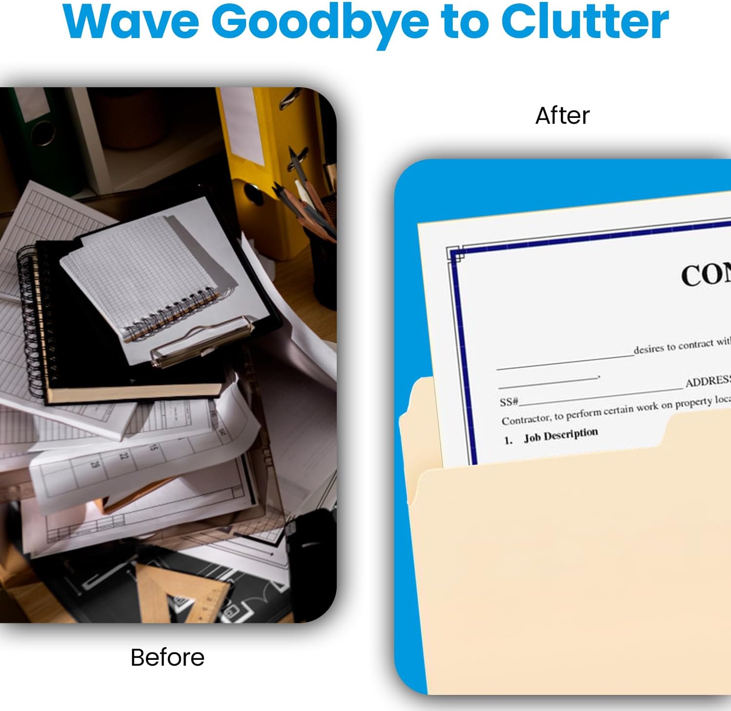 Pendaflex Manila Legal Size File Folders - 1/3-Cut Tabs in Left, Center, Right Positions for Easy Labeling - Ideal for Home & Filing Cabinets, 100 Folders (Pack of 1)
