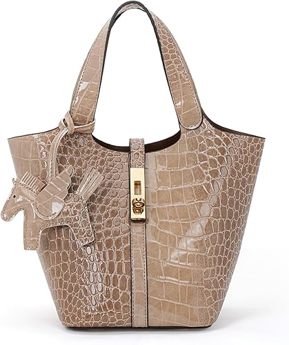 Miniatura 36 de Bolso de mano para mujer, de piel vegana, bolso de mano con asa superior, bolso de hombro con bolso pequeño desmontable