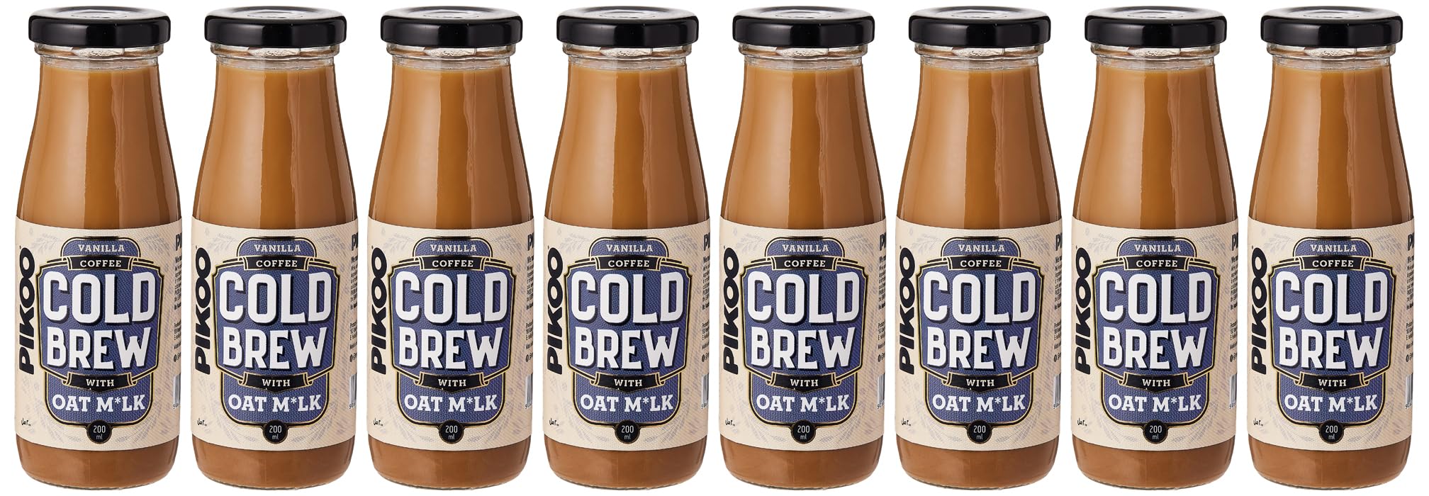 Pikoo Vanilla Cold Brew Coffee with Oat Milk 200 ml, 8-Pack