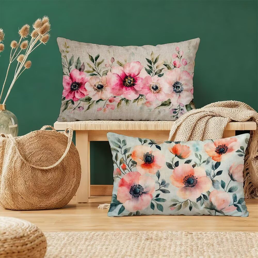 Housses de coussin 40x80cm rose en velours pour soulager vos lombaires