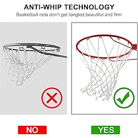 LAO XUE Basketball Net Outdoor,(7.16 oz) 12 Loops Professional Heavy Duty Basketball Net Replacement,All Weather Anti Whip, Suitable for Outdoor Standard 12 Loops Basketball Hoop