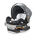 KeyFit 30 ClearTex Infant Car Seat and Base, Rear-Facing Seat for Infants 4-30 lbs., Includes Infant Head and Body Support, Compatible with Chicco Strollers, Baby Travel Gear | Pewter/Grey
