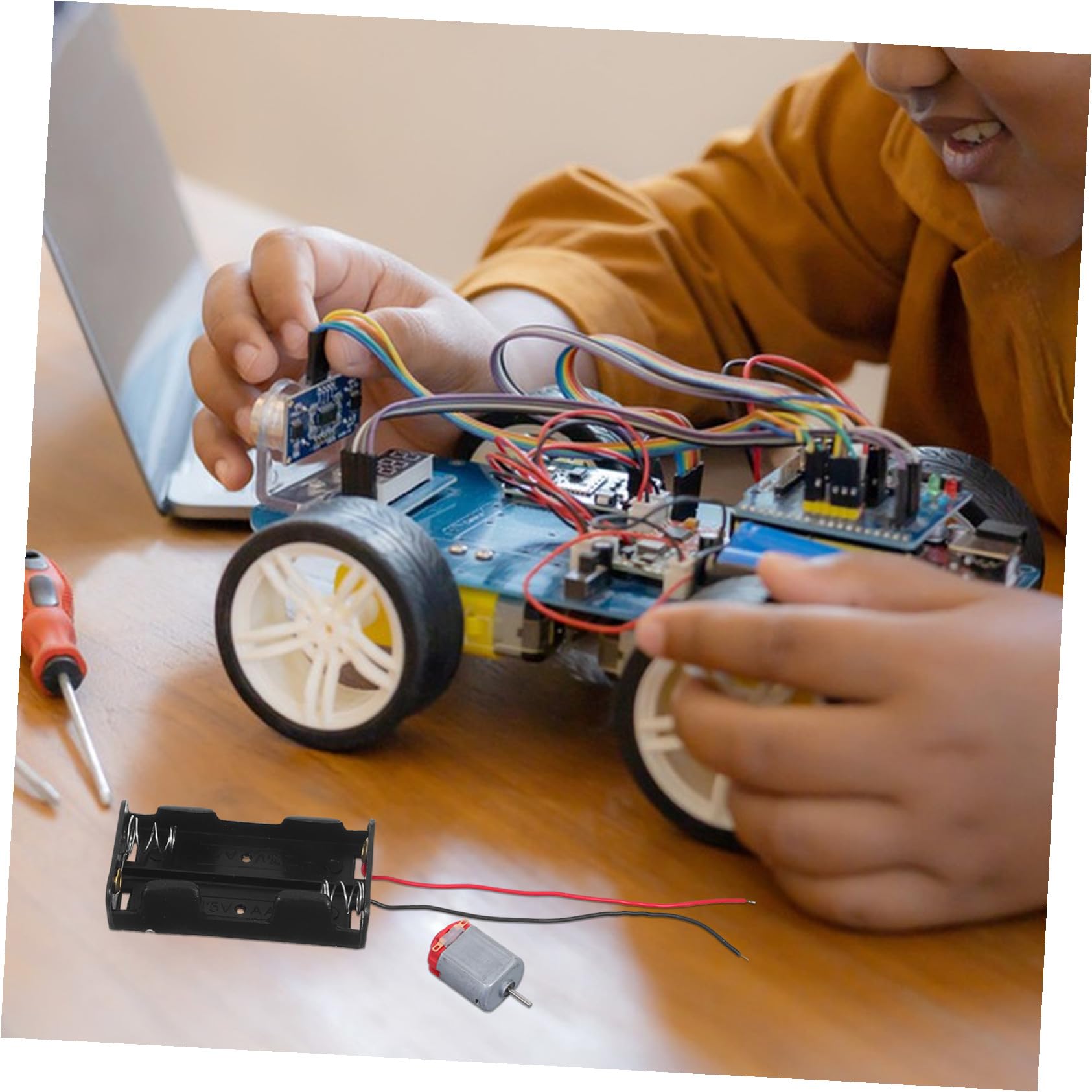 Kisangel Kit per Esperimenti di Circuiti Elettrici con Ingranaggi Meccanici e Motori Continua per Ragazzo Ragazza e Adolescenti per Progetti Scientifici Fai da Te e Apprendimento di Fisica