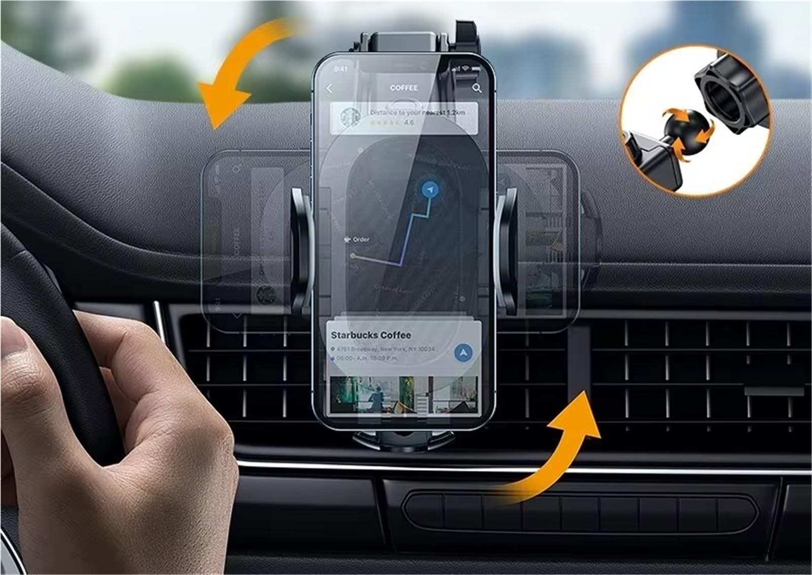 Per Huawei Supporto Per Telefono Da Auto 360 ° Parabrezza Cellulare Supporto Smartphone Supporto Universale Accessori Porta Cellulare Auto(One Pack Two Uses)