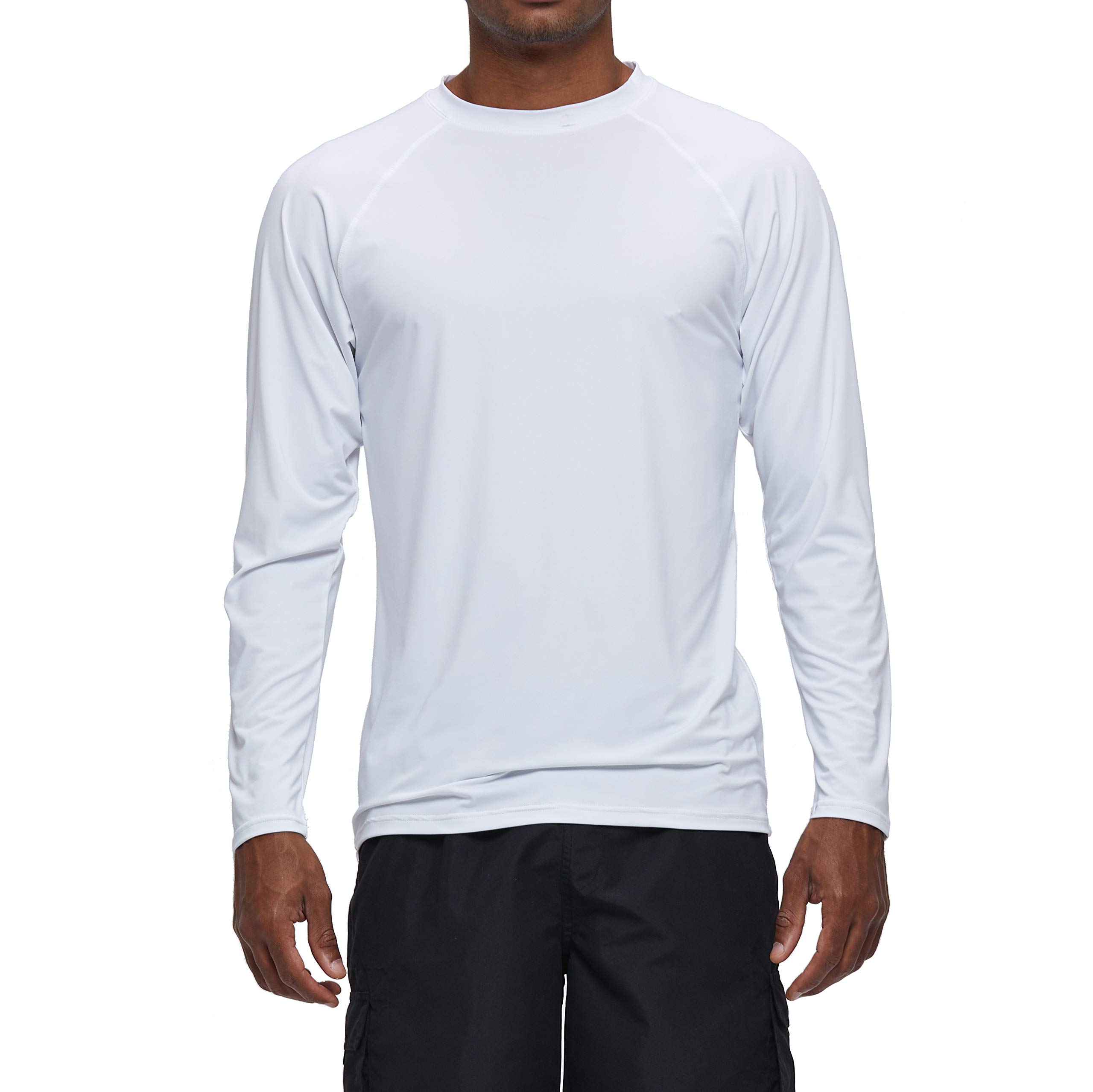 Men's Long Sleeve Rash Guard Swim Shirts UPF 50+ Sun Protection SPF UV T-Shirts for Fishing Hiking Running Surfing