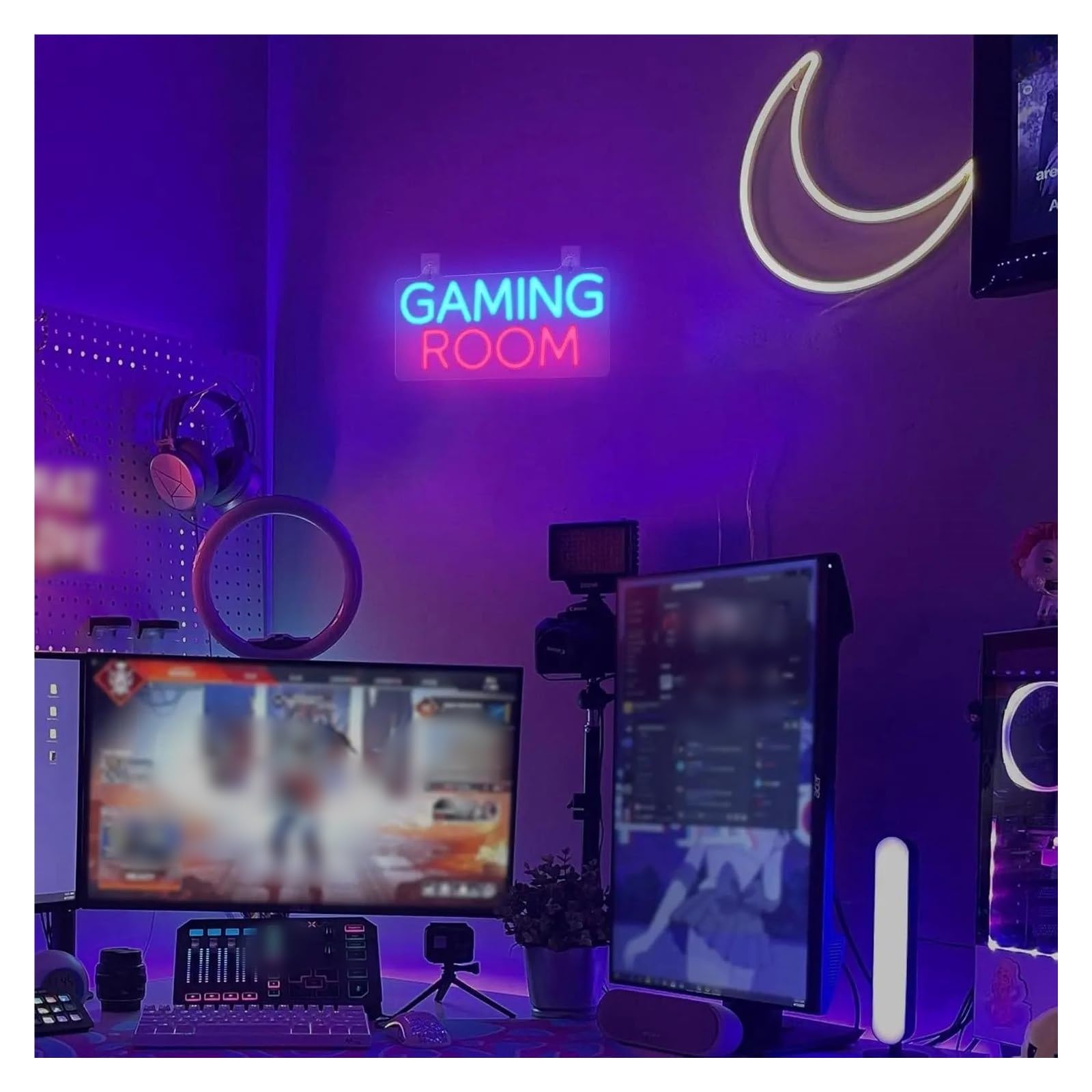 LED néon signe Enseigne Lumineuse LED Gaming Room Pour Décoration Murale Jeu Alimentée Par USB Pour Chambre À Coucher Boutique Décoration De Fête Éclairée 31.1cm×16.4cm