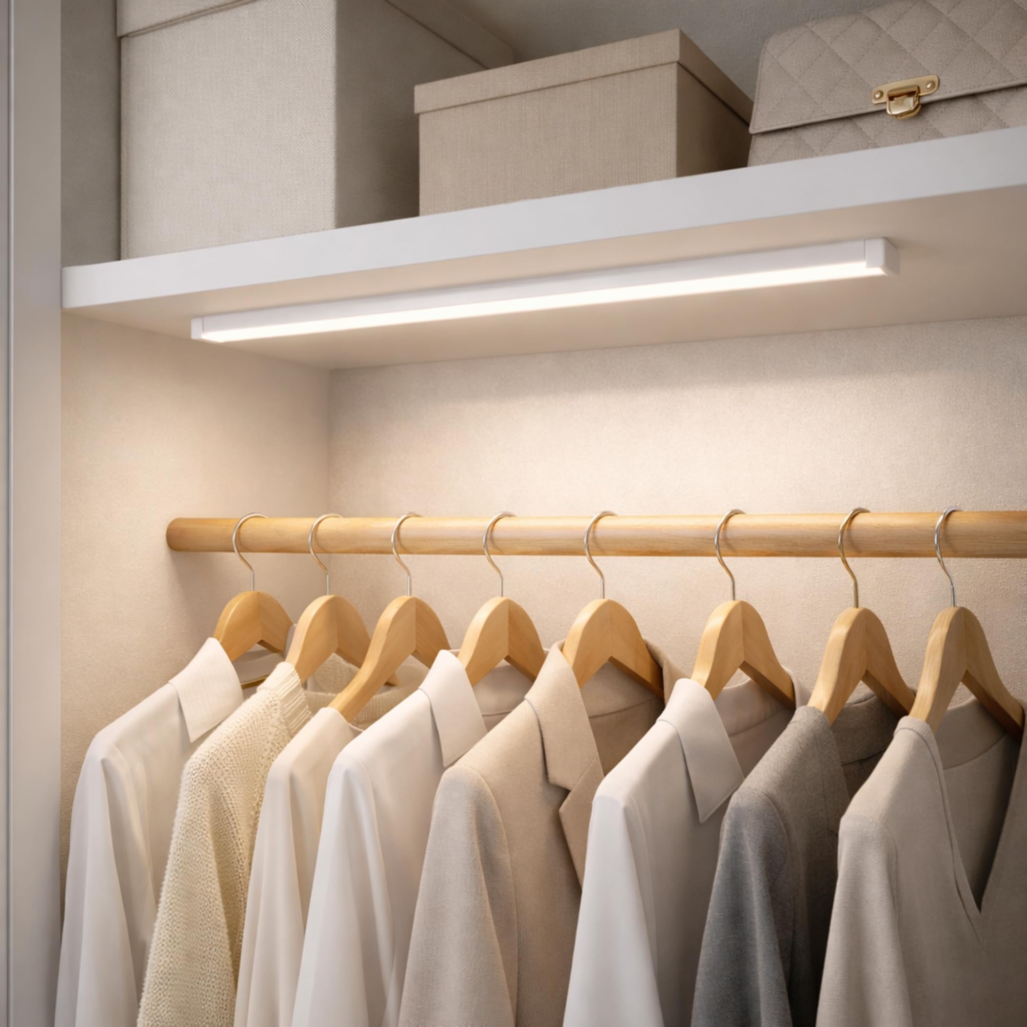 SEBSON Réglette LED sous Meuble Cuisine 60cm avec Prise et Interrupteur, Blanc Neutre 4000K 9W 1400lm, Barre LED 230V, Lampe de Cuisine 570x30x22mm