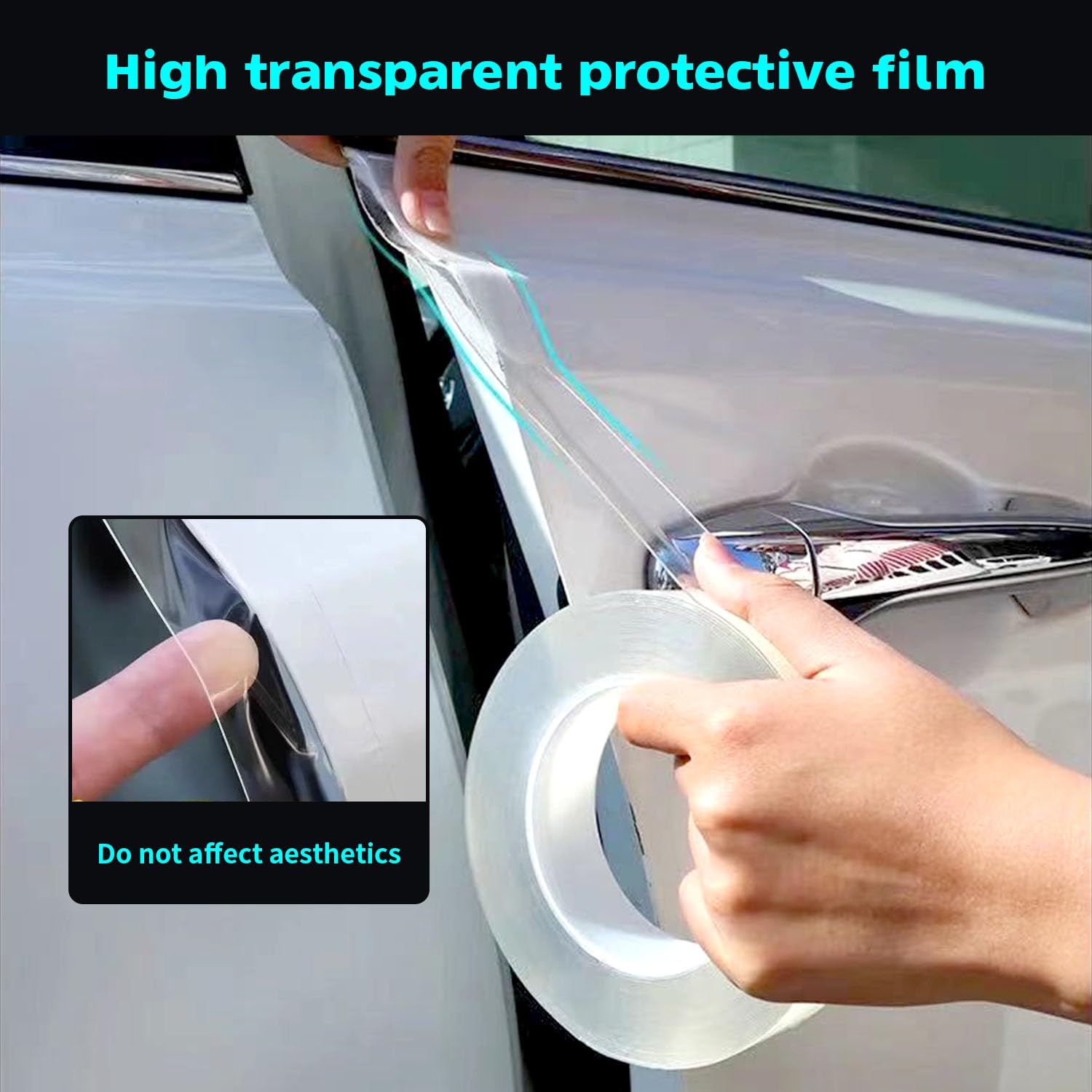 Protection Seuil de Porte Voiture, Transparent Protection Porte Voiture 5CMx10M Universel Film de Protection Seuil de Porte Voiture pour Voiture Vélo Moto, 1 Pièces