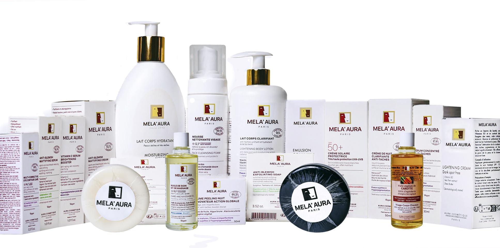 MELA' AURA Mousse Nettoyante Visage Bio, 99,5% Naturelle, Nettoyante et Hydratante, 200ml, avec Aloe Vera et Protéines d'Amande Douce
