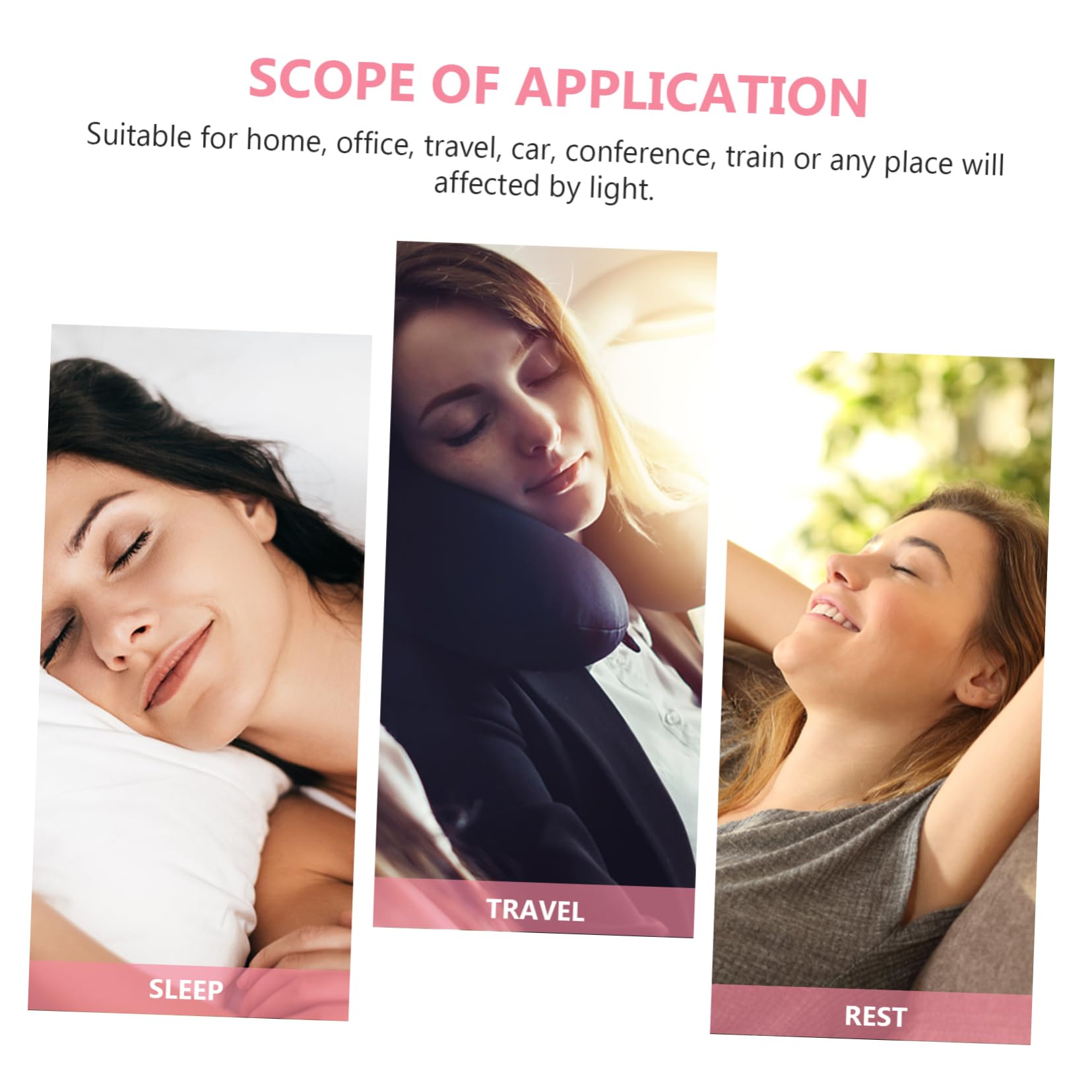 Maschera Occhi per Dormire in Silicone e Gel, Rosa