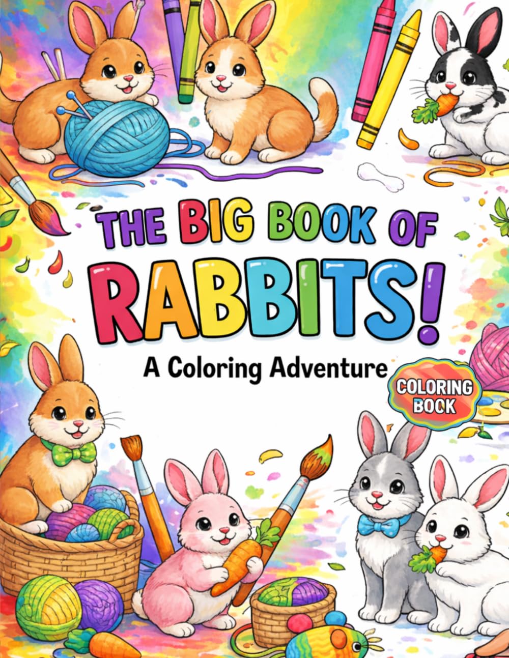 The big book of rabbits: Fun and Easy Rabbit Coloring Pages for Kids Ages 3–8 (The Big Book of Animals Coloring Adventures)