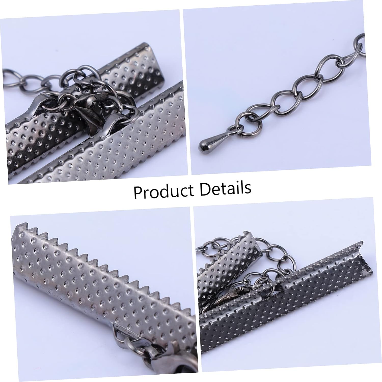 20Pcs Ribbon Ends Fastener Clasps Crimp Cord Ends for Jewelry Making Buckles for Bracelets and Necklaces Craft Accessories for Beading and Ribbon Projects