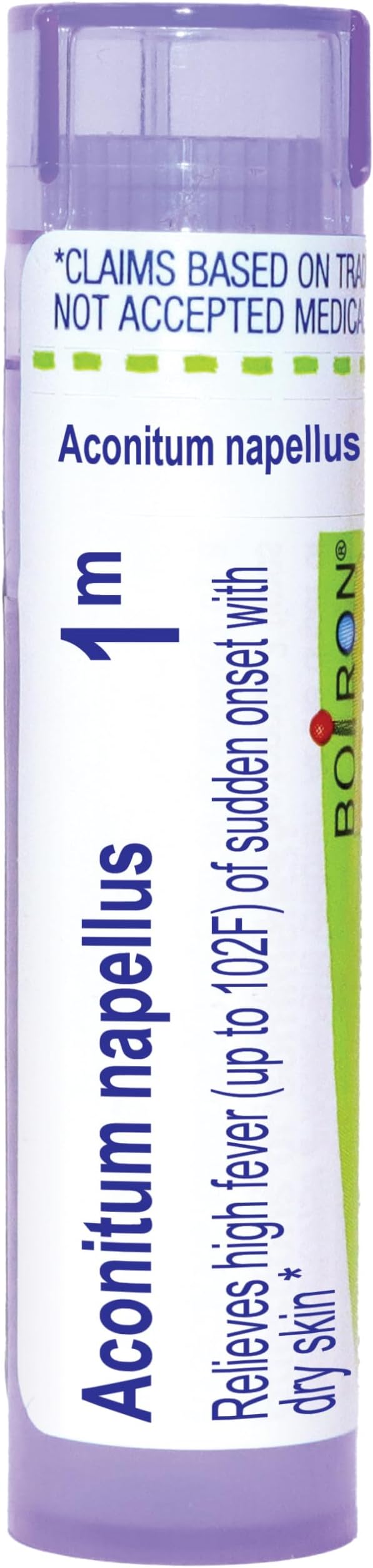 Aconitum Napellus 1M for High Fever of Sudden Onset with Dry Skin - 80 Pellets