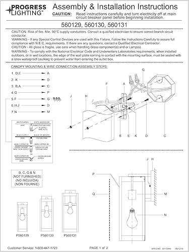 Miniatura 3 de Progress Lighting Felton Collection Craftsman - Farol de pared pequeño de cristal acanalado transparente para exteriores, color negro mate, 12.75 x