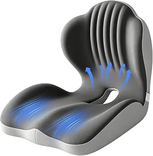 Jadyon Ergonomisches Sitzkissen Aus Memory-Schaum, Sitzkissen Orthopädisch | Memory L-förmige Integrierte Sitzkissen Mit Lendenwirbelstütze, Steißbeinkissen Für Zuhause, Auto, Rollstuhl & Bürostühle