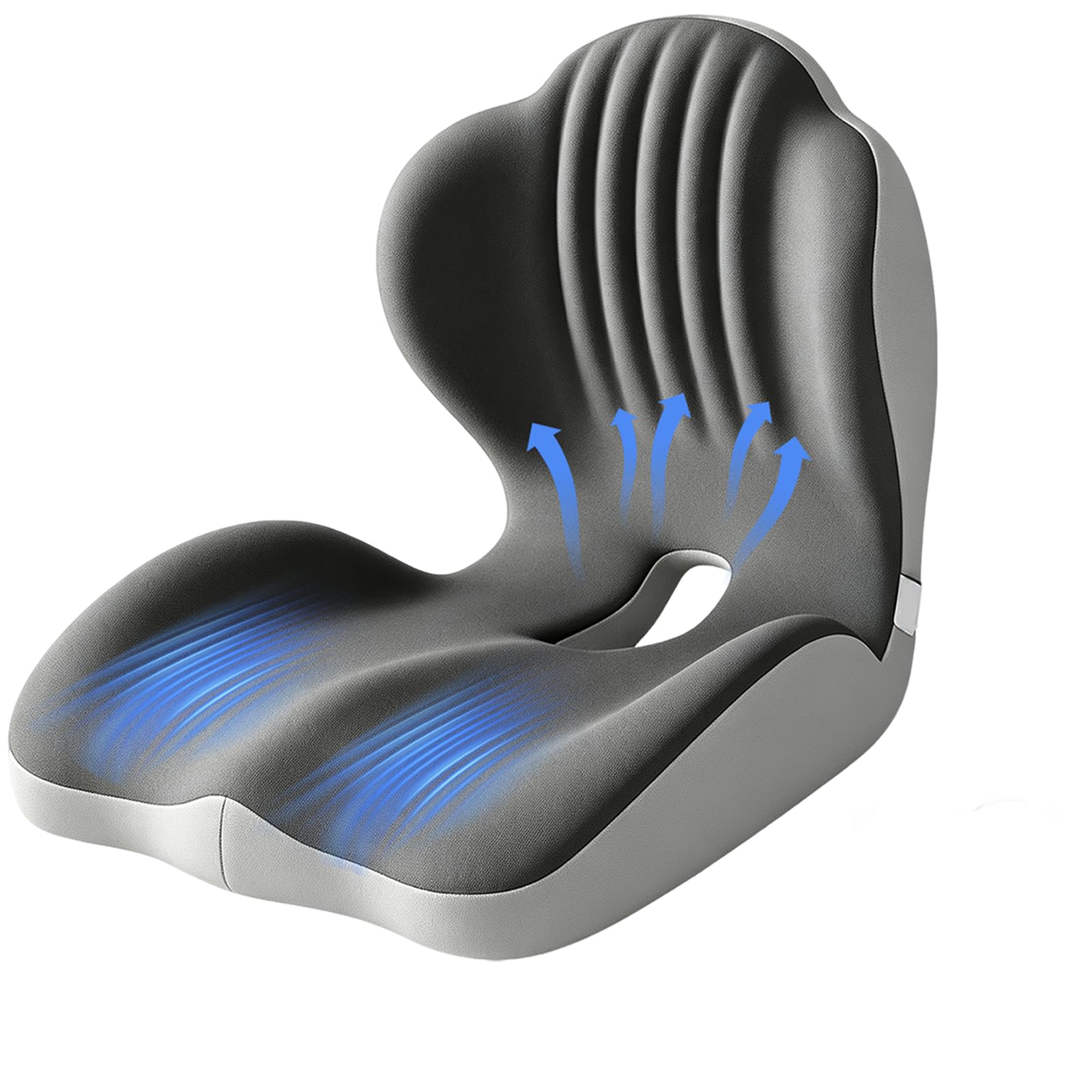 Jadyon Coussin Ergonomique Assise, Coussin Coccyx, Coussin Chaise Bureau | Coussin Siege Voiture avec Soutien Lombaire et Ouverture Aérée pour Chaise Bureau, Siège de Voiture, Tilisation à La Maison