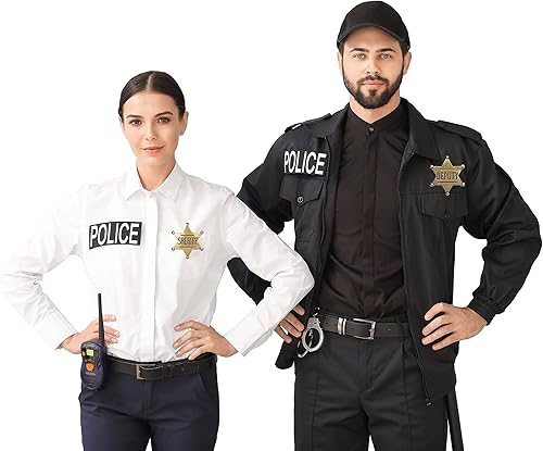 Miniatura 4 de Insignias de sheriff de metal para niños y adultos, insignia de chaleco de policía occidental, insignia del sheriff adjunto, insignia de decoración