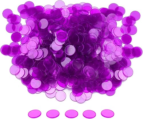 Miniatura 43 de GSE Games & Sports Expert Blue Bingo Chips, 5,000 piezas de fichas de conteo transparentes de alto contraste de 3/4 pulgadas para juegos de bingo